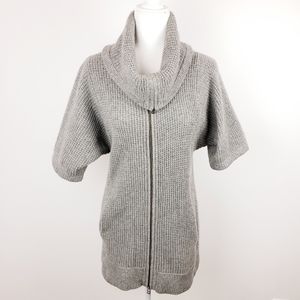 LORD & TAYLOR Grey Cashmere Cowl Neck Sweater sz S